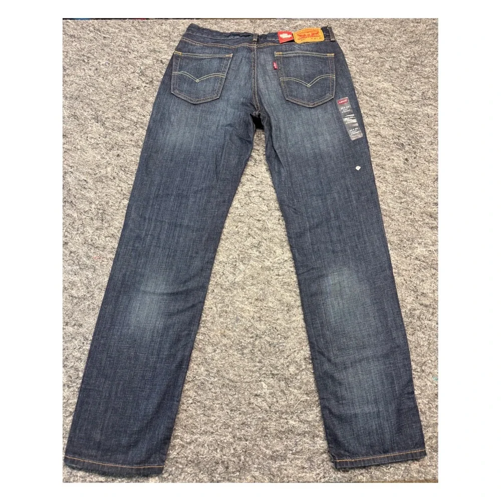 Levis 514 Straight Leg Jeans Mens 33x34 Dark Wash Denim Blue Pants New NWT